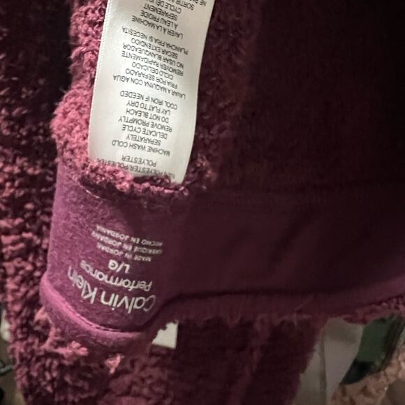 Calvin Klein fuzzy joggers Sz L - Picture 3 of 3